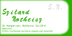 szilard notheisz business card