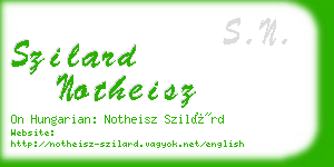 szilard notheisz business card